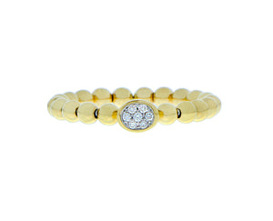 Yellow gold ring with diamond oval