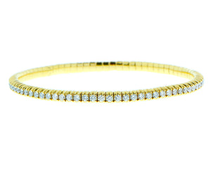 Yellow gold diamond stretch bracelet