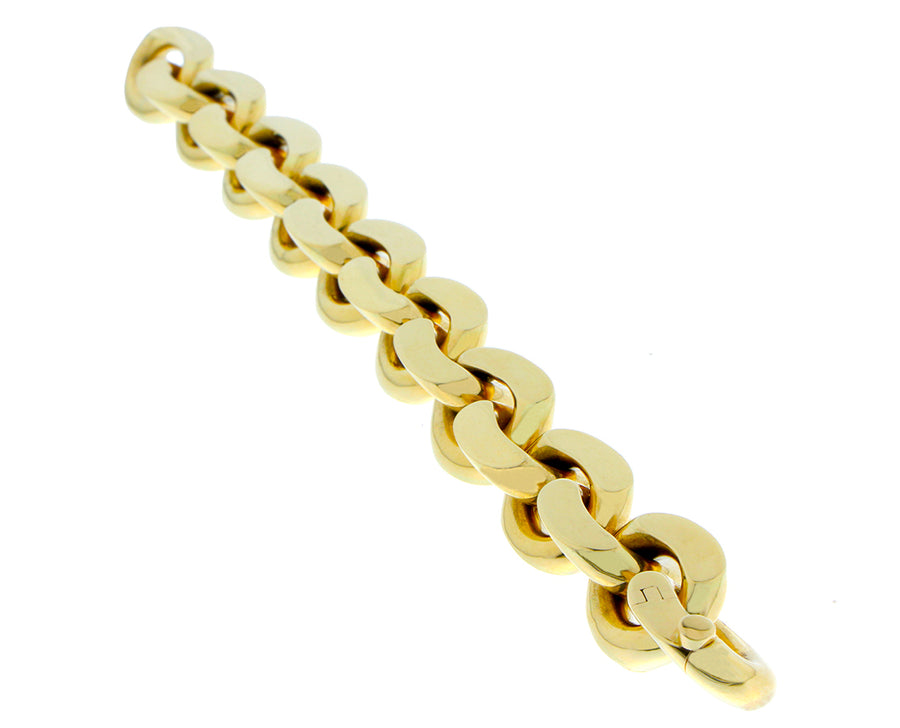 Yellow gold chunky bracelet
