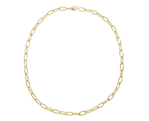 Yellow gold necklace round links