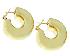 Yellow gold hoops