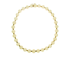 Yellow gold ball necklace