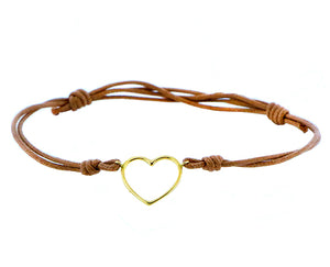 Open heart rope bracelet