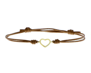 Open heart rope bracelet S