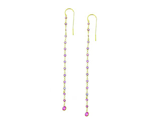 Pink sapphire earrings