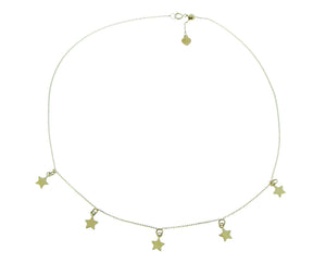 Yellow gold necklace with stars