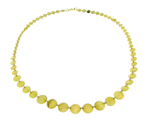 Yellow gold necklace with circles