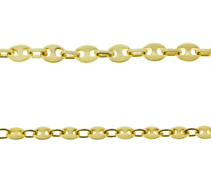 Yellow gold coffee bean chain bracelets