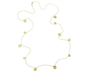 Yellow gold necklace with coins