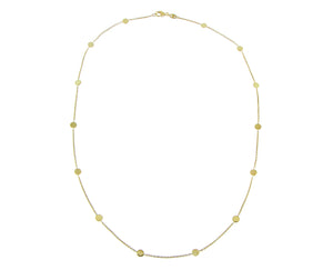 Yellow gold necklace with small coins