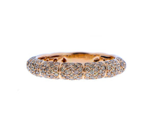 Rose gold and brown diamond ring