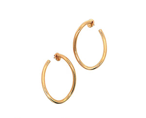 18K rose gold hoop earrings