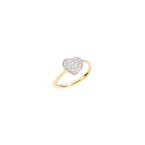 Ring with diamond heart