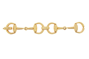 Yellow gold horsebit Gucci bracelet