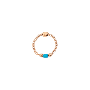 DoDo mini granelli-ring met turquoise keramiek
