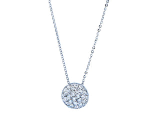 White gold necklace with a diamond pendant