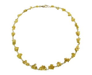 Necklace with yellow gold nuggets