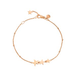 Rose gold bracelet with 3 stars