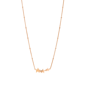 Rose gold necklace with stars