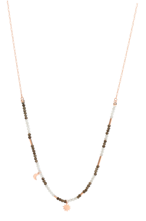 DoDo 9k rosegold necklace Moon & Sun