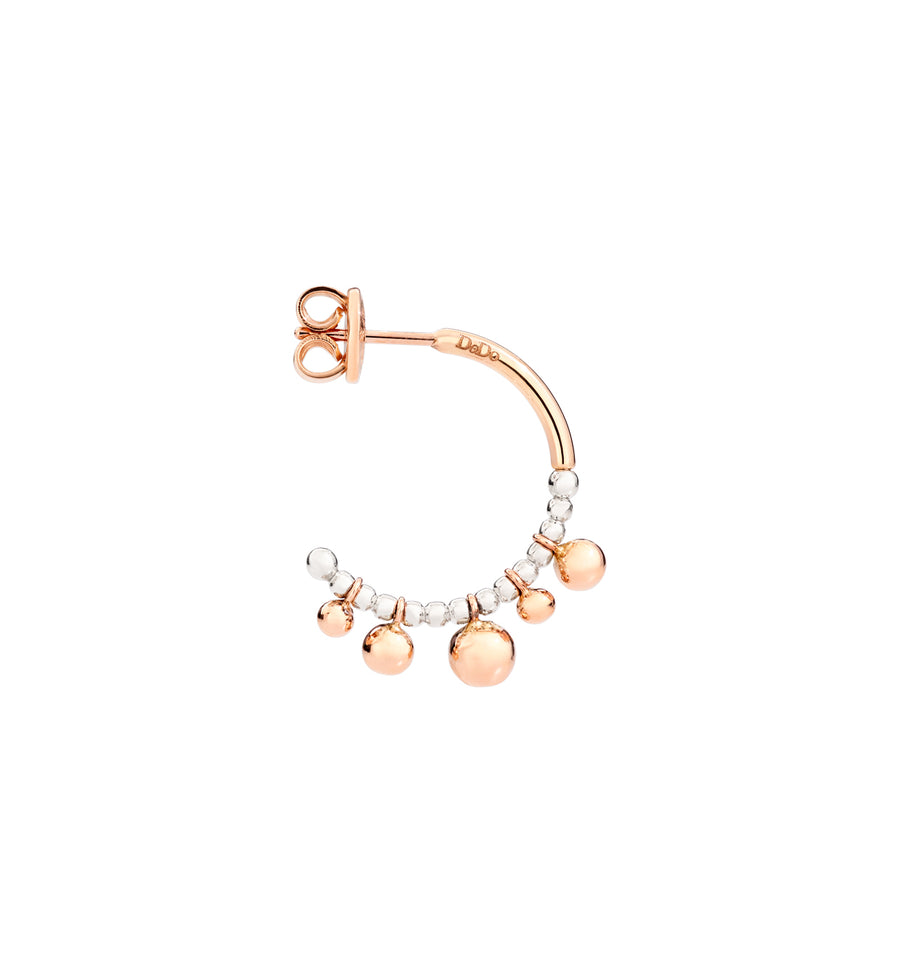 Rose gold earrings with rose gold balls
