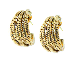 Yellow gold tubogas earrings