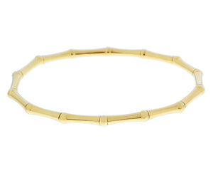 Yellow gold bamboo bracelet
