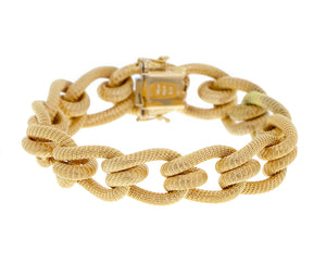Yellow gold woven chain bracelet