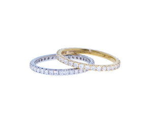 Yellow and white gold alliance ring