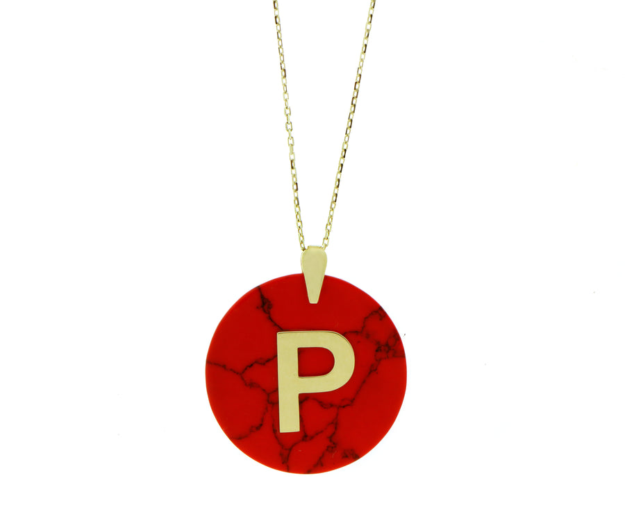 Letter pendant with necklace