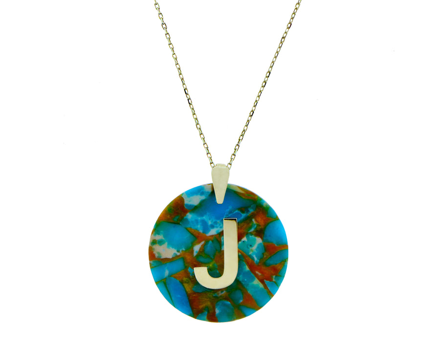 Letter pendant with necklace