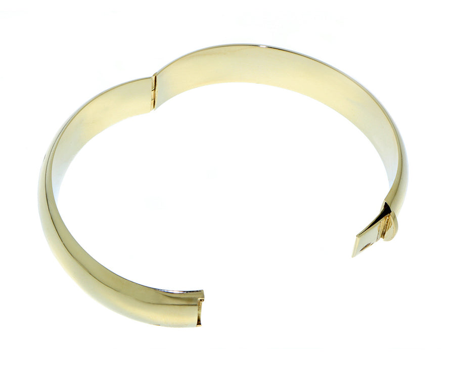 Yellow gold bangle bracelet