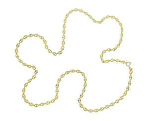 Yellow gold coffeebean chain necklace