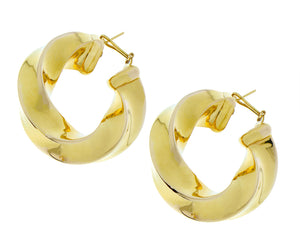 Yellow gold vintage hoops