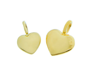 Yellow gold heart pendants
