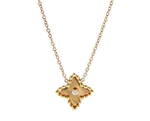 Rose gold star necklace with a diamond